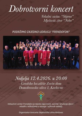 Plakat Podržimo zajedno udrugu "Frendofon"